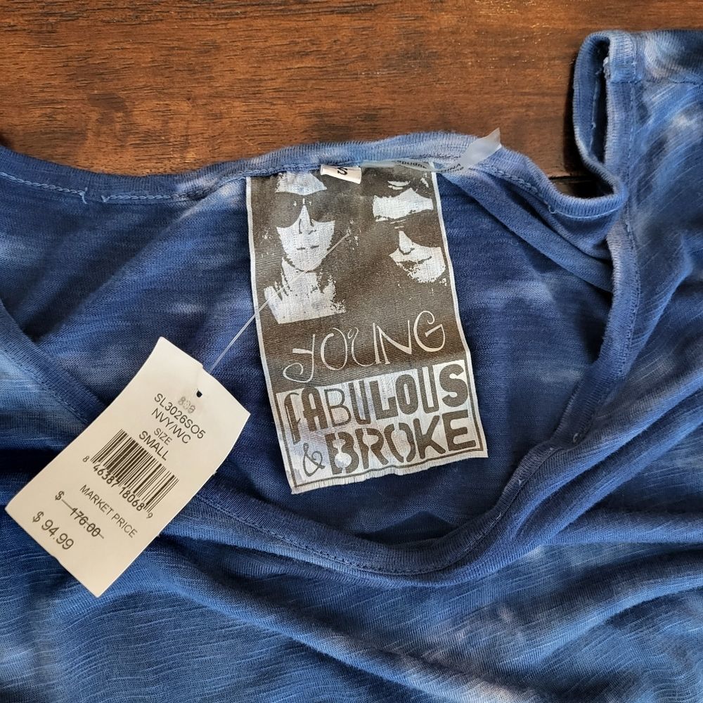 YF&B NWT Blue Tiger Stripe ombre tie dye romper - Picture 7 of 14